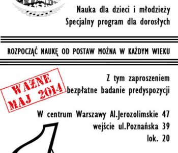 Bezpłatne badania predyspozycji muzycznych dla dzieci 4+