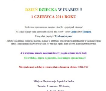 Dzień Dziecka W Inabie!