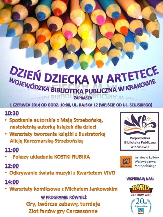 Dzień Dziecka w Artetece WBP w Krakowie