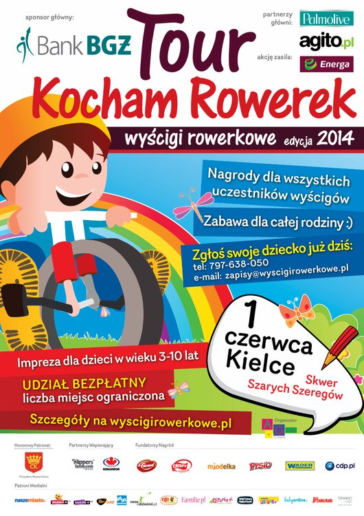 Już 1 czerwca Tour Kocham Rowerek – Wyścigi Rowerkowe w Kielcach!