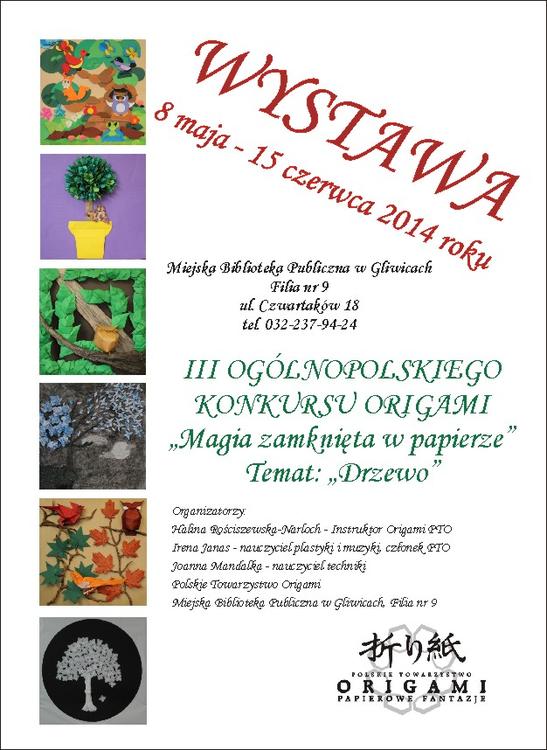 Magia zamknięta w papierze: wystawa III Ogólnopolskiego Konkursu Origami, Gliwice