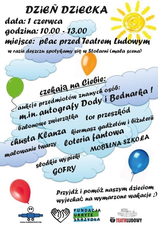 Plenerowy Dzień Dziecka pod Teatrem Ludowym