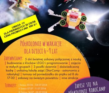 Półkolonie StarCAMP z robotami LEGO w czasie wakacji !