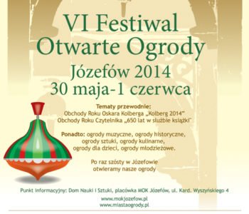 VI Festiwal Otwarte Ogrody Józefów 2014