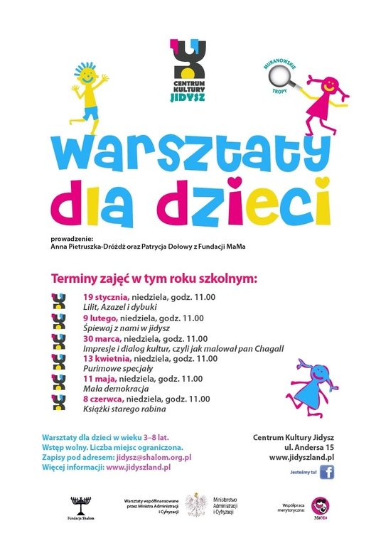 Warsztaty dla dzieci w Centrum Kultury Jidysz