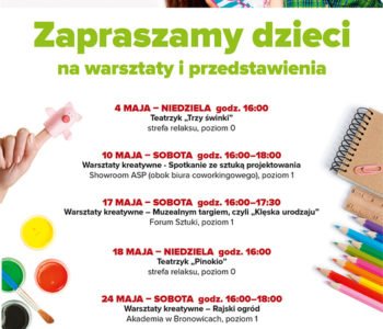 Warsztaty inspirowane sztuką i teatrzyk w Galerii Bronowice