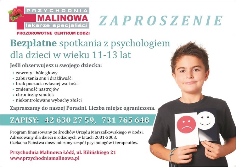 Bezpłatne spotkanie z psychologiem dla dzieci