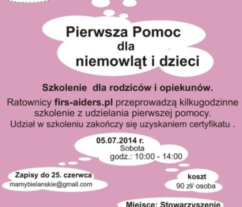 Szkolenie Pierwszej Pomocy dla dzieci i niemowląt