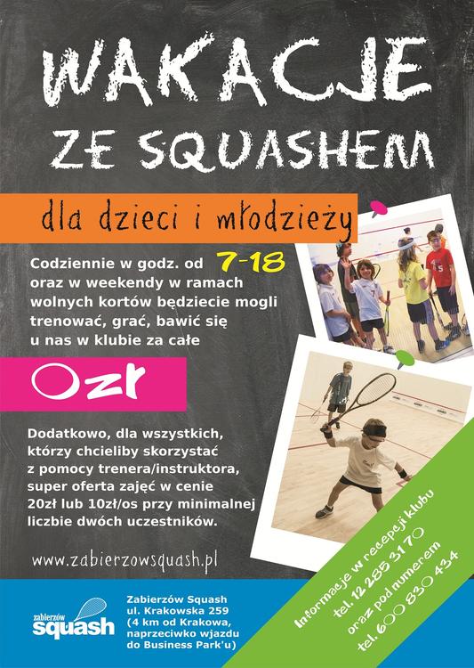 Wakacje ze Squash-em dla dzieci i młodzieży