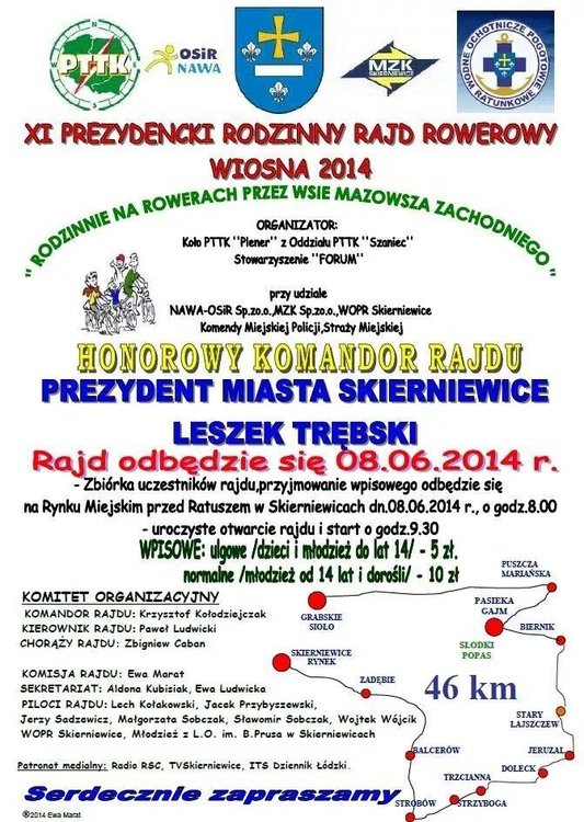 XI Prezydencki Rodzinny Rajd Rowerowy w Skierniewicach