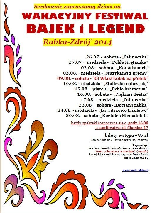 Wakacyjny Festiwal Bajek i Legend – Rabka