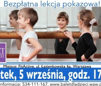 Balet dla dzieci – bezpłatna lekcja pokazowa