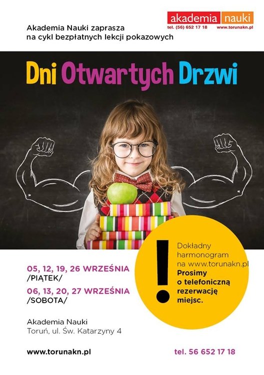 Dni Drzwi Otwartych w Akademii Nauki – Toruń