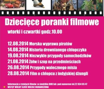 Dziecięce poranki filmowe w BOK