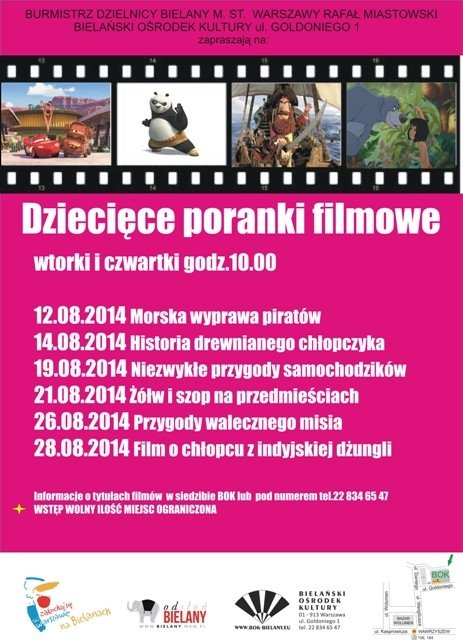 Dziecięce poranki filmowe w BOK