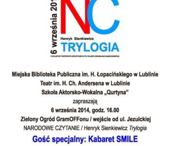 Narodowe  Czytanie Trylogii Henryka Sienkiewicza – Lublin