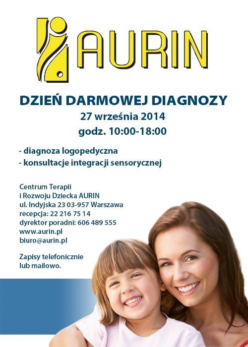 Dzień darmowej diagnozy  w zakresie Integracji Sensorycznej i logopedii