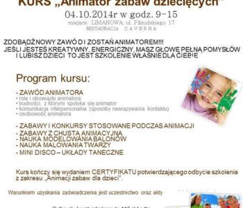 Kurs Animator zabaw dla dzieci