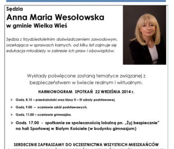 Sędzia Anna Maria Wesołowska w gminie Wielka Wieś