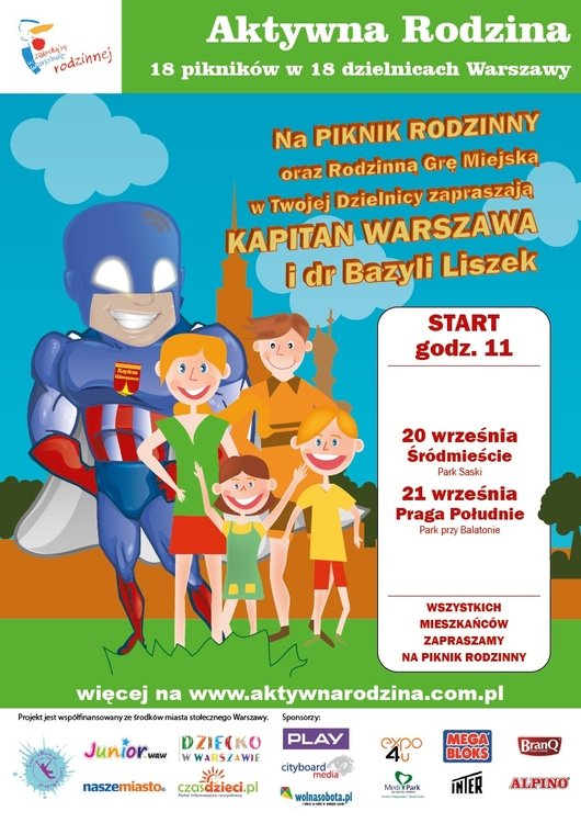 Wielki Piknik Rodzinny oraz Gra Miejska w Śródmieściu i na Pradze Południe