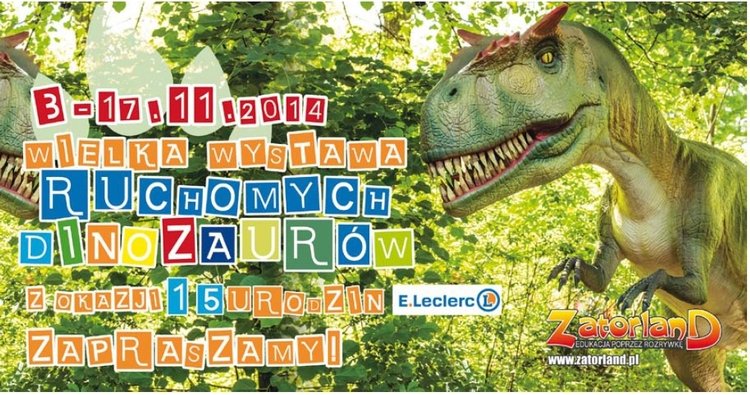 Dinozaury i fajerwerki z okazji urodzin E.Leclerc