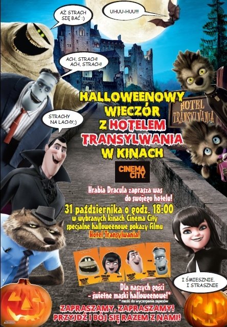 Halloween dla najmłodszych – Hotel Transylwania w Cinema City!