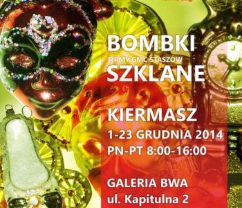 Kiermasz bombek świątecznych ze Staszowa w BWA w Kielcach