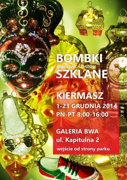 Kiermasz bombek świątecznych ze Staszowa w BWA w Kielcach