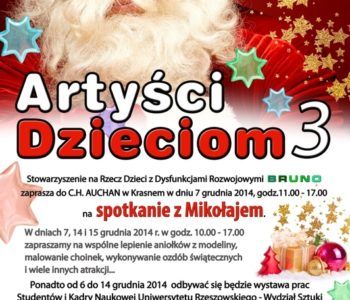 Mikołajki ze sztuką w Centrum Handlowym Auchan Krasne k. Rzeszowa