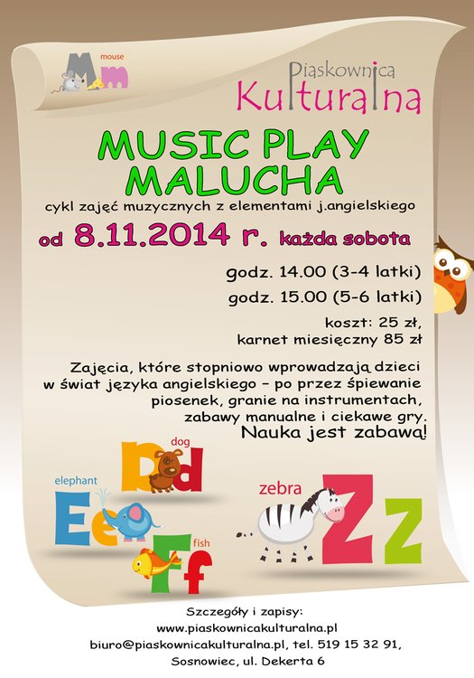 Music play Malucha, Sosnowiec