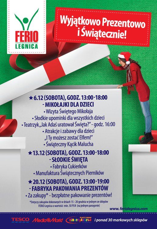 Rodzinne Atrakcje w grudniu w FERIO Legnica