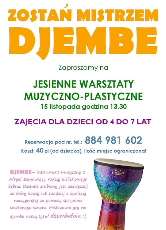 Warsztaty muzyczno-plastyczne w Pingwinku