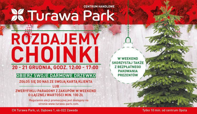 CH Turawa Park: Odbierz swoją bezpłatną choinkę! Opole