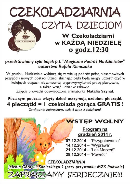 Czekoladziarnia czyta dzieciom – Jelenia Góra