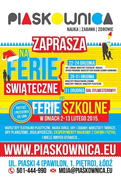 Ferie świąteczne w Piaskownicy!