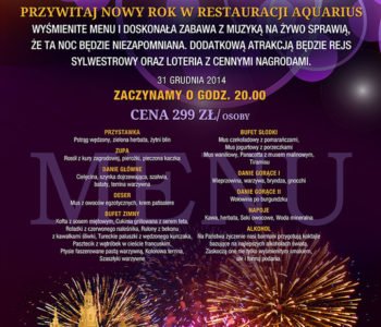 Oferta Sylwestrowa Restauracji Aquarius