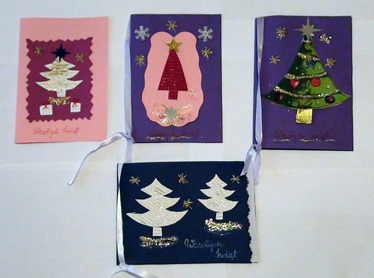kartki pocztowe DIY Boże Narodzenie
