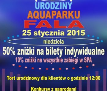 7. urodziny Aquaparku Fala