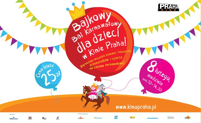 Bajkowy bal karnawałowy dla dzieci w Kinie Praha!