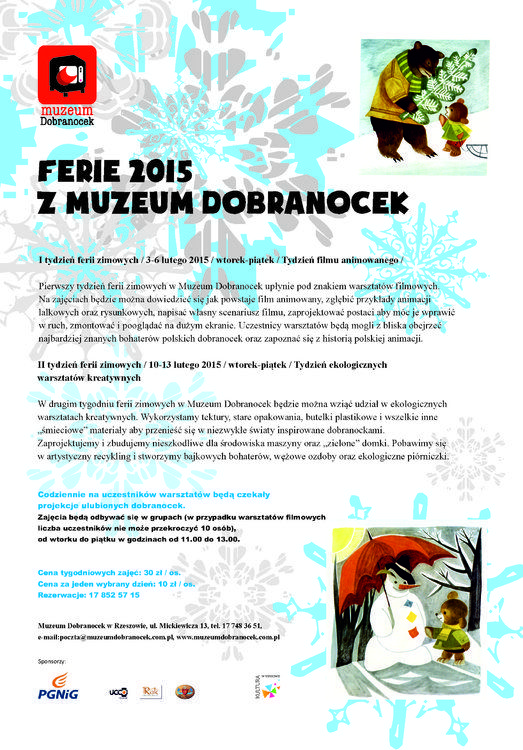 Ferie 2015 z Muzeum Dobranocek w Rzeszowie