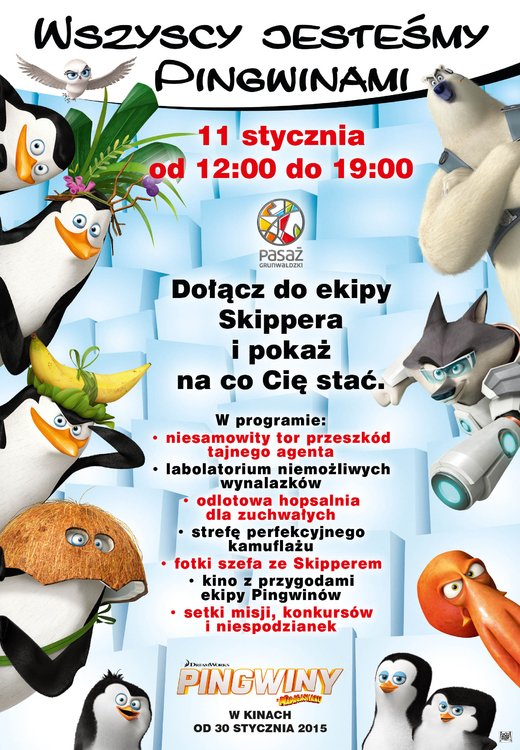 Spotkanie z pingwinami z Madagaskaru we Wrocławiu