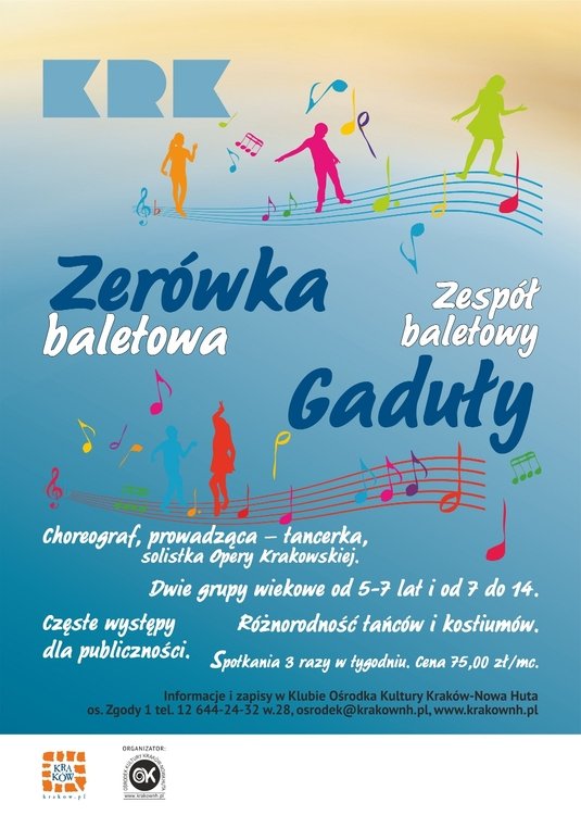 Zespół baletowy i zerówka baletowa Gaduły – zapisy na II semestr