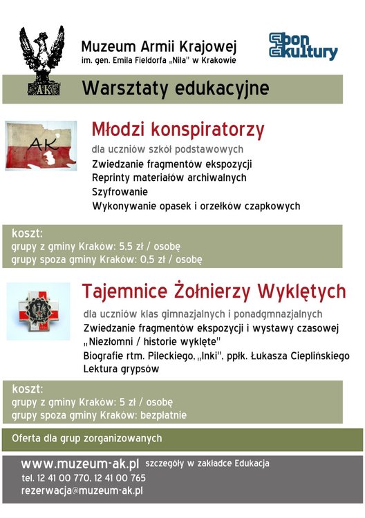 Młodzi konspiratorzy i Tajemnice Żołnierzy Wyklętych – nowe warsztaty w Muzeum AK