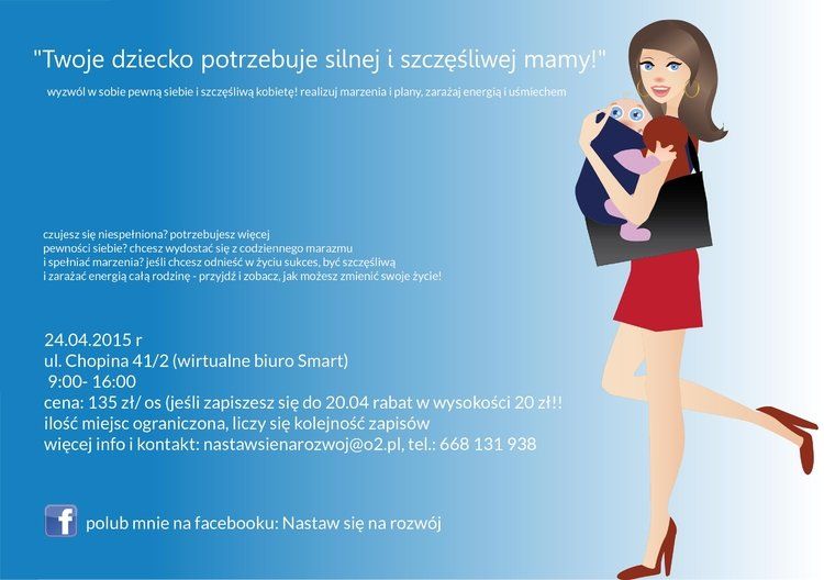 Twoje dziecko potrzebuje szczęśliwej i silnej Mamy! Lublin