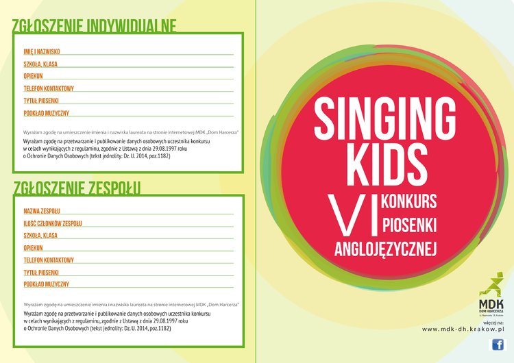 VI Konkurs Piosenki Anglojęzycznej Singing Kids