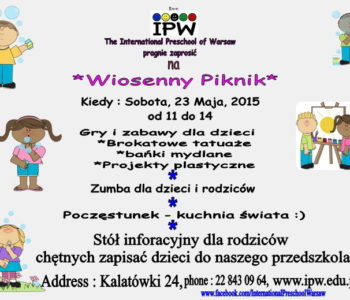 Wiosenny Piknik w The International Preschool of Warsaw