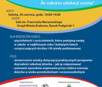 Dziecko w szkole – pierwszy w Krakowie cykl konferencji skierowany do rodziców