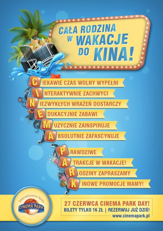 Interaktywne kino Cinema Park zaprasza na rodzinne wakacje!