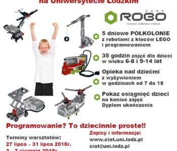 Wakacje dla dzieci z Uniwersytetem Łódzkim – Warsztaty RoboCAMP