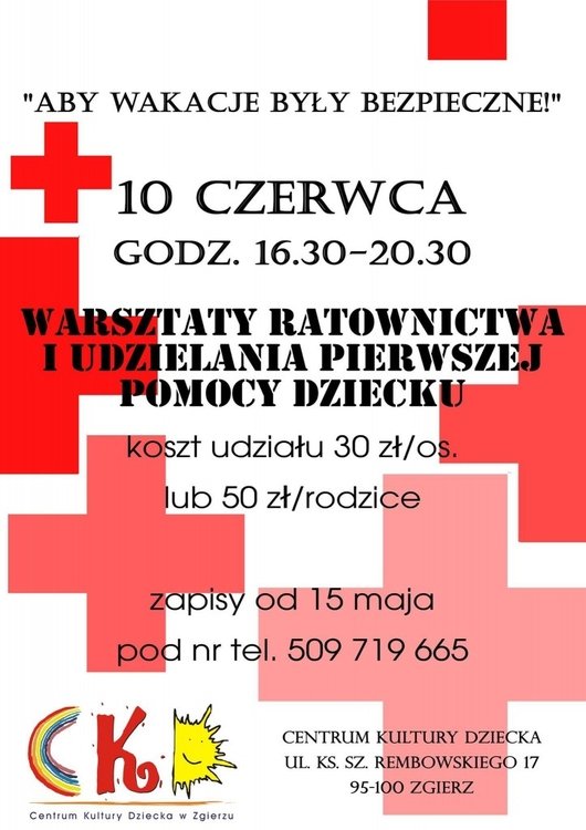 Warsztaty udzielania pierwszej pomocy dziecku